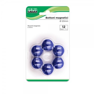 Bottoni magnetici colore blu