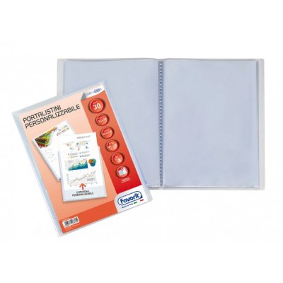 Portalistini personalizzabili sviluppo, 30 buste 22x30cm colore trasparente