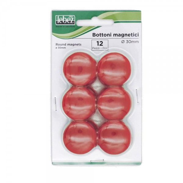 Bottoni magnetici colore rosso