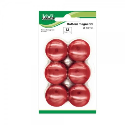 Bottoni magnetici colore rosso
