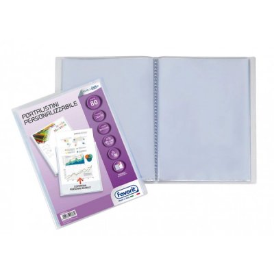 Portalistini personalizzabili sviluppo, 80 buste 22x30cm colore trasparente