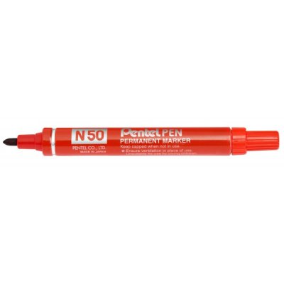 N50 - marcatore permanente colore rosso tipo punta conica