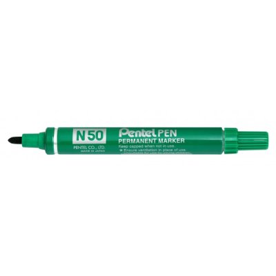 N50 - marcatore permanente colore verde tipo punta conica