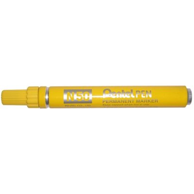 N50 - marcatore permanente colore giallo tipo punta conica