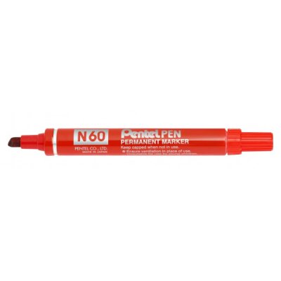 N60 - marcatore permanente colore rosso tipo punta scalpello
