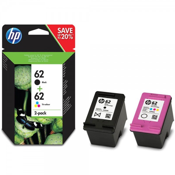 HP Cartuccia originale Nero/Tricromia Multipack 62 (N9J71AE)