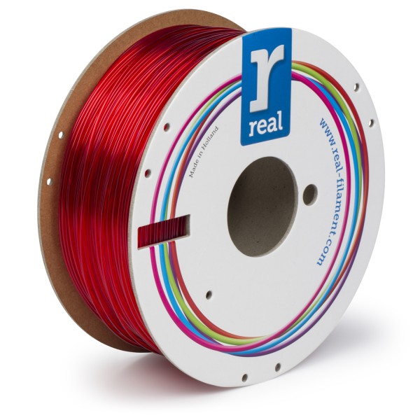 Bobina rosso traslucido petg 1kg 1.75mm colore rosso traslucido