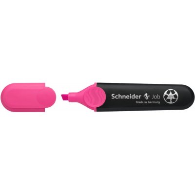 SCHNEIDER Evidenziatore JOB PPL, punta a scalpello, inchiostro a base d'acqua, cappuccio con clip, impugnatura ergonomica - 1-5mm - Lilla