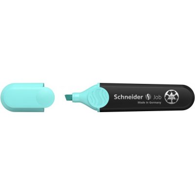 SCHNEIDER Evidenziatore JOB PPL, punta a scalpello, inchiostro a base d'acqua, cappuccio con clip, impugnatura ergonomica - 1-5mm - Turchese