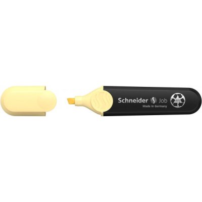 SCHNEIDER Evidenziatore JOB PPL, punta a scalpello, inchiostro a base d'acqua, cappuccio con clip, impugnatura ergonomica - 1-5mm - Vaniglia