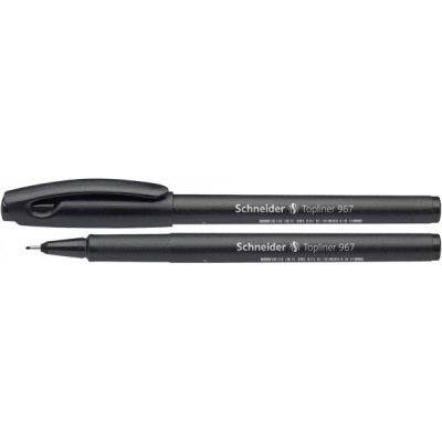 Topliner 967 - penna a punta sintetica colore nero tipo punta metallo