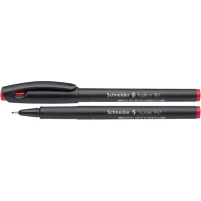 Topliner 967 - penna a punta sintetica colore rosso tipo punta metallo