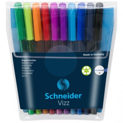 Vizz gelco® m - penna a sfera colore assortiti 10col tipo punta conica