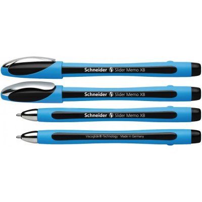 Slider memo xb - penna a sfera colore nero tipo punta conica