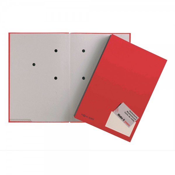 Pagna libro firma 20 scomparti - 21x29,7cm - Rosso