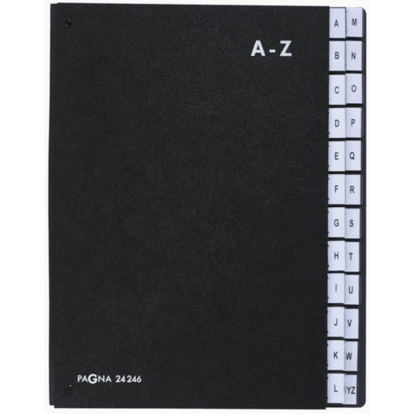 Classificatore classic, 20 scomparti a-z 26,5x34x3,5cm nero colore nero