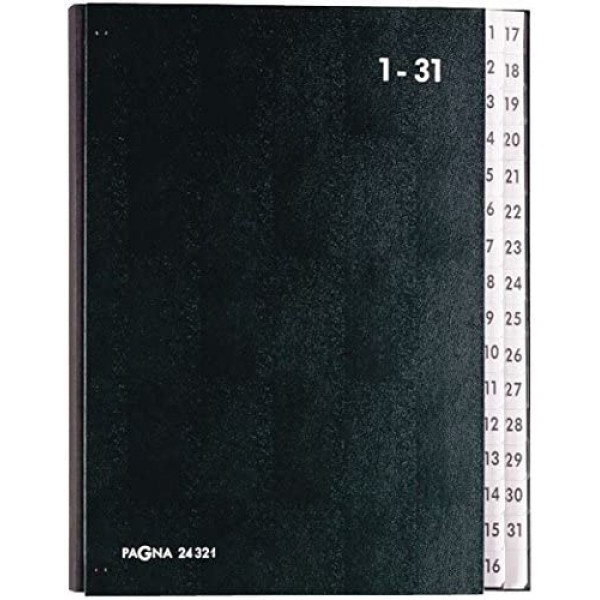 Classificatore classic, 31 scomparti 1-31 26,5x34x3,5cm nero colore nero