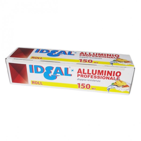 Rotolo alluminio professionale, 150m colore alluminio