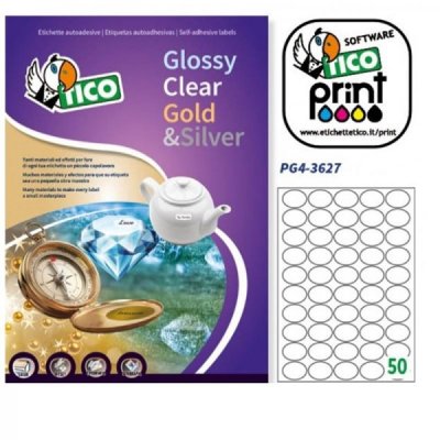 Etichette adesive in fogli a4 colore bianco lucido grammatura 173gr