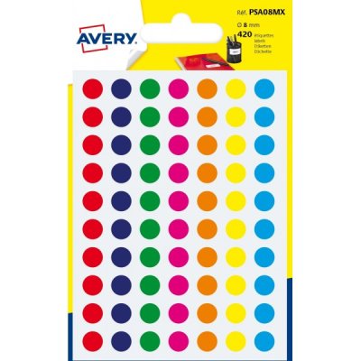 Etichette adesive in fogli - multiuso rotonde colore assortiti