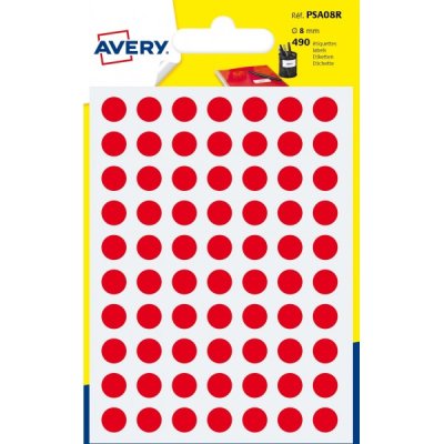 Etichette adesive in fogli - multiuso rotonde colore rosso