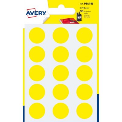 Etichette adesive in fogli - multiuso rotonde colore giallo