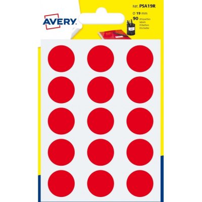 Etichette adesive in fogli - multiuso rotonde colore rosso