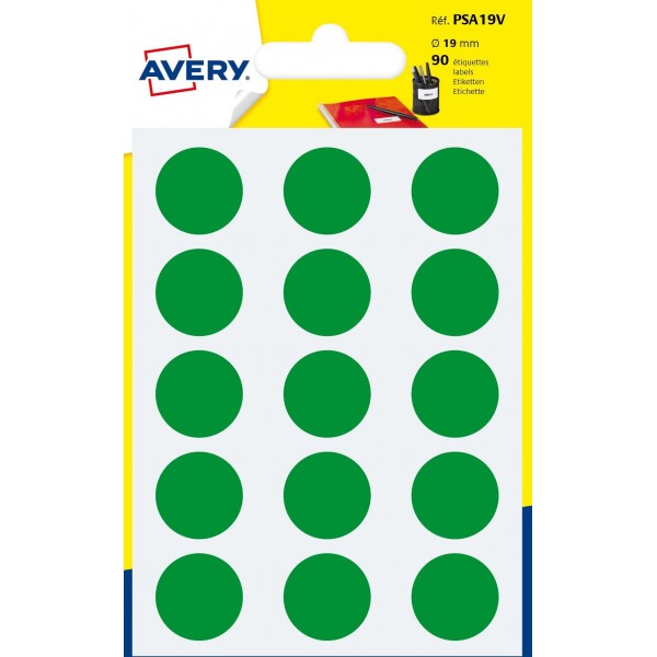 Etichette adesive in fogli a4 - rotonda colore verde