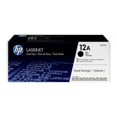 Q2612ad toner twinpack nero colore nero