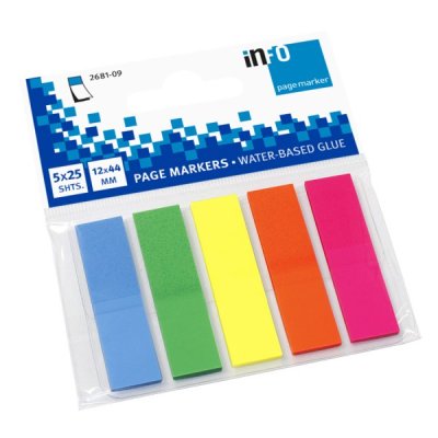 Foglietti post-it segnapagina 12x44mm colore assortiti