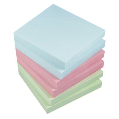 Foglietti post-it sticky notes pastel 75x75mm colore assortiti pastello