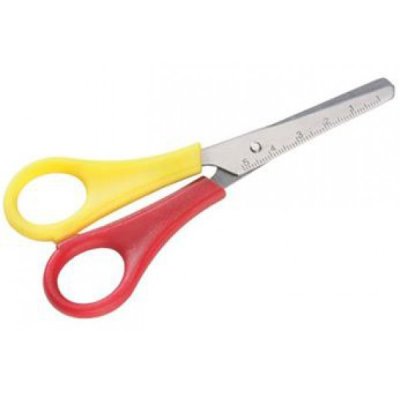Basic - forbice new eco per mancini colore giallo, rosso