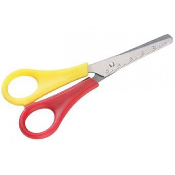 Basic - forbice new eco per mancini colore giallo, rosso