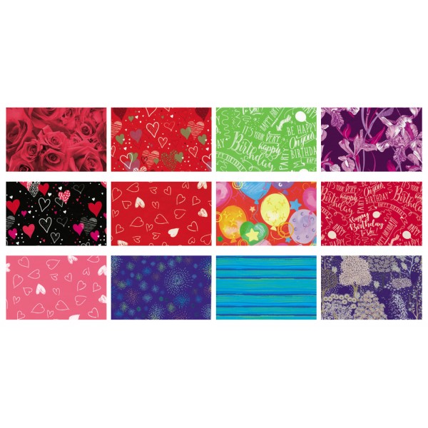 Raso fantasia - carta regalo colore assortiti grammatura 60gr
