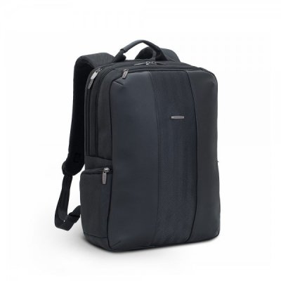 RIVACASE zaino per notebook 15,6" in poliestere con inserti in similpelle e due scomparti separati da zip 440x310x120mm