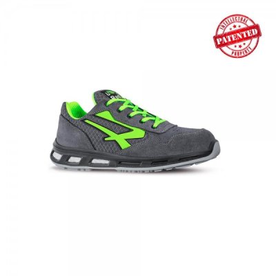 Calzatura di sicurezza point, taglia 42 colore grigio scuro, verde fluo