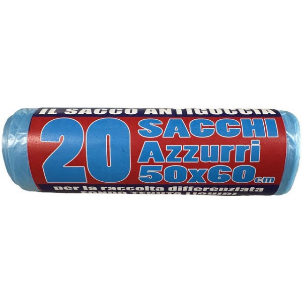 Sacchi per rifiuti colore azzurro