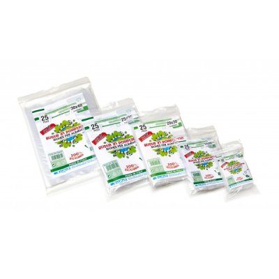 Buste con chiusura a pressione colore trasparente