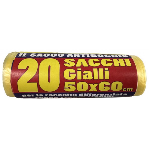 Sacchi per rifiuti colore giallo