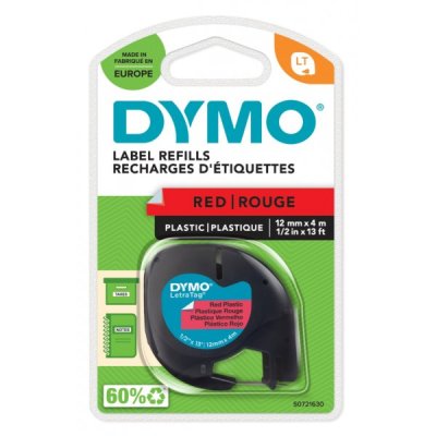 Dymo s0721630 nastro lt rosso 12mm x 4m colore rosso