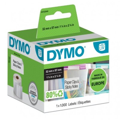 Rotolo 1.000 etichette adesive 57x32mm colore bianco