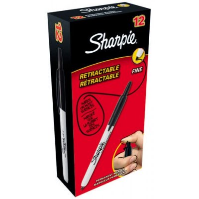 Fine - marcatore permanente colore nero tipo punta conica