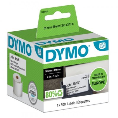 Rotolo 300 etichette non adesive 51x89mm, per badge colore bianco