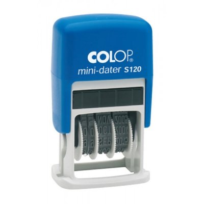 Mini dater s120 - timbro datario colore blu, bianco