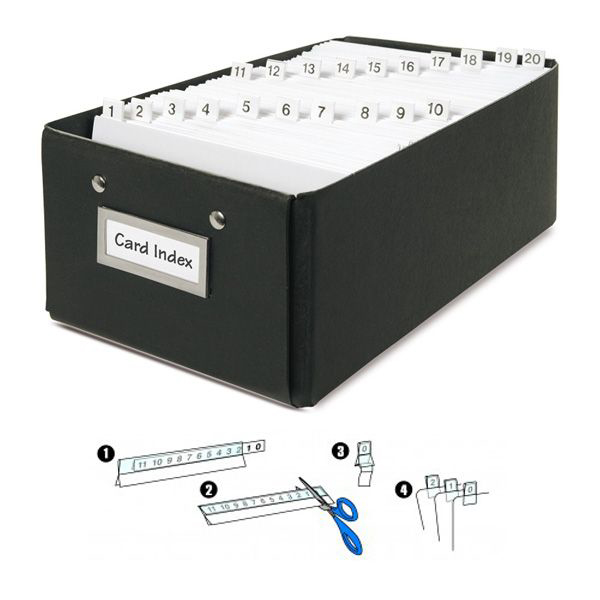 Cavalierini index strip alfanumerico bianco colore bianco