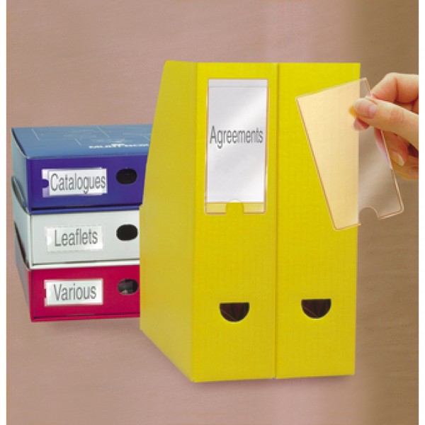 Porta etichette label holders 25x102mm colore trasparente
