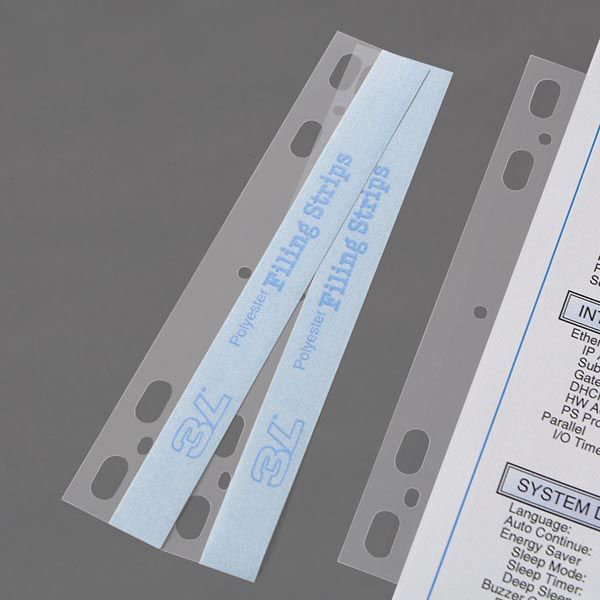 Bande forate adesive filing strips,a4 - 21x29,7cm colore trasparente