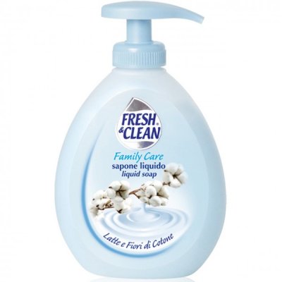 FRESH e CLEAN Sapone liquido, latte e fiori di cotone