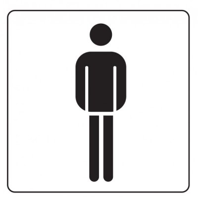 Cartello "bagno uomini"