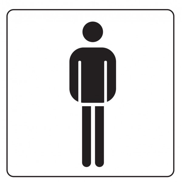Cartello "bagno uomini"